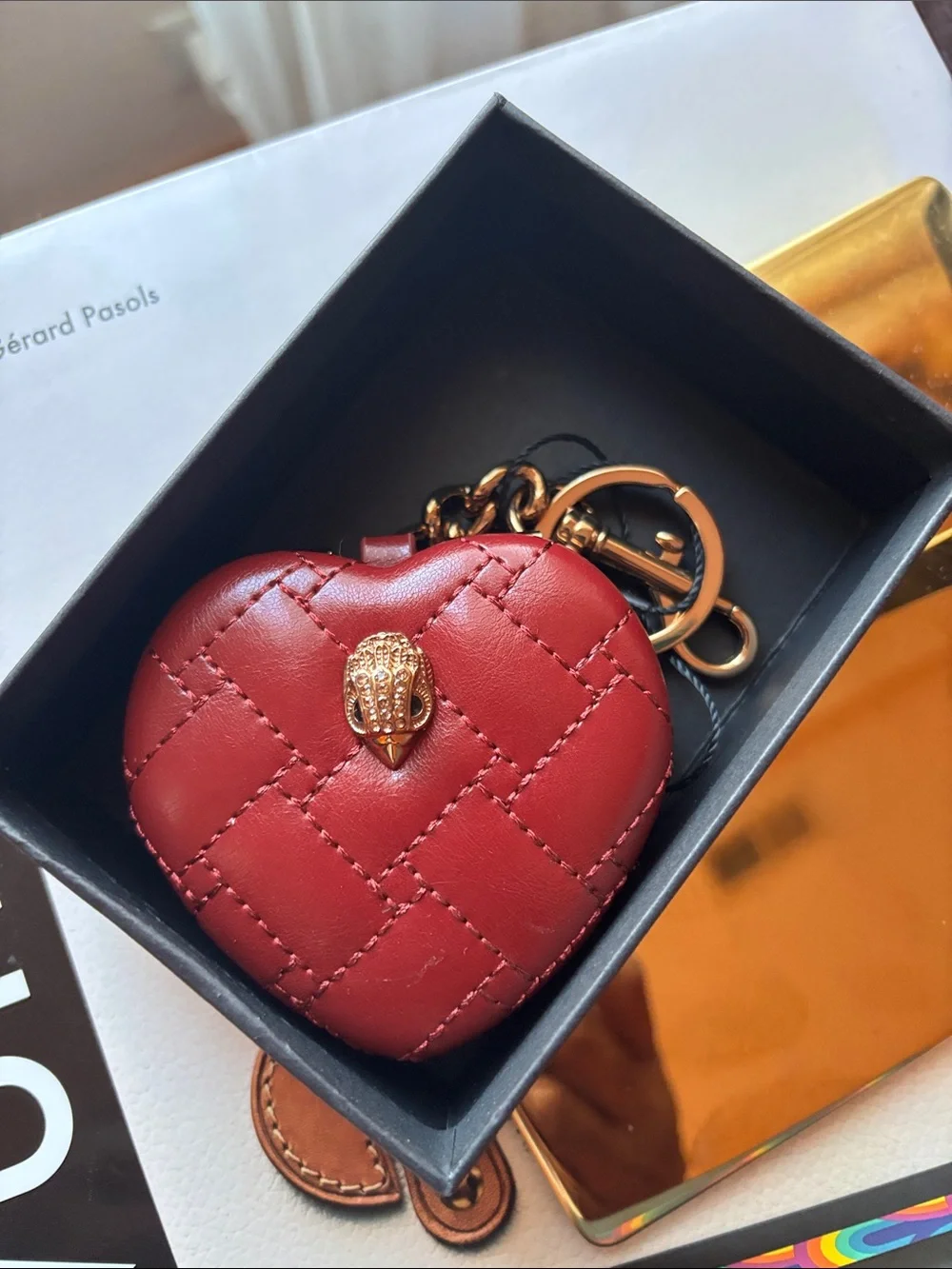 NWT Kurt Geiger Red Bi fold Compact Mirror